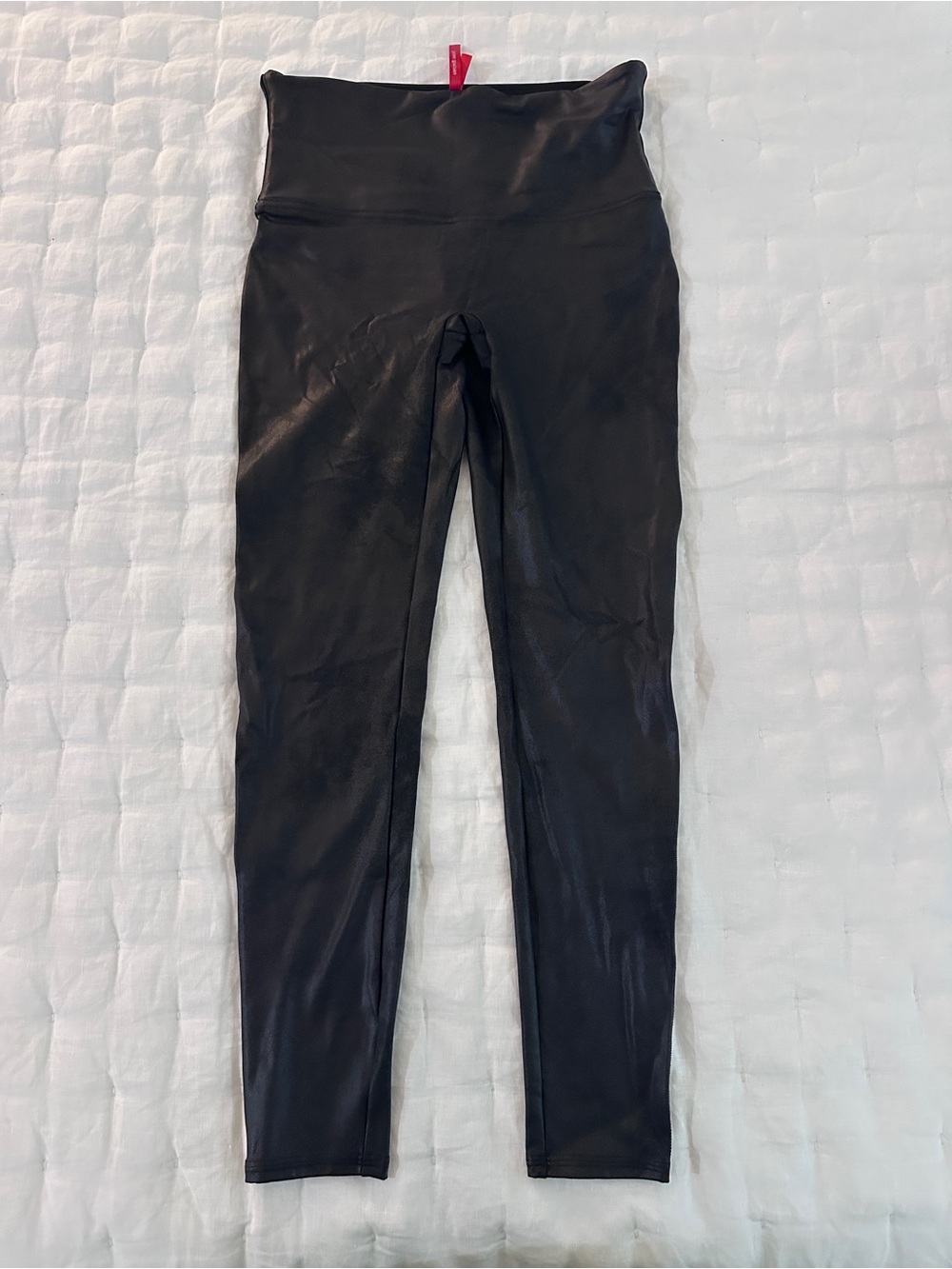 Spanx Black High-Waist Leather Leggings